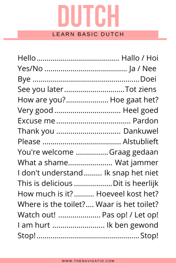 assignment in dutch language