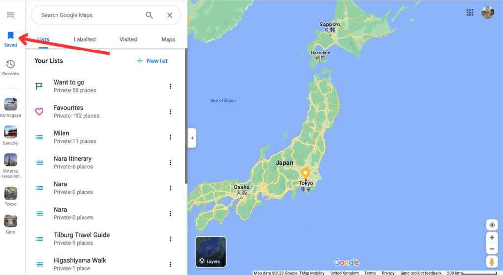 google maps planner