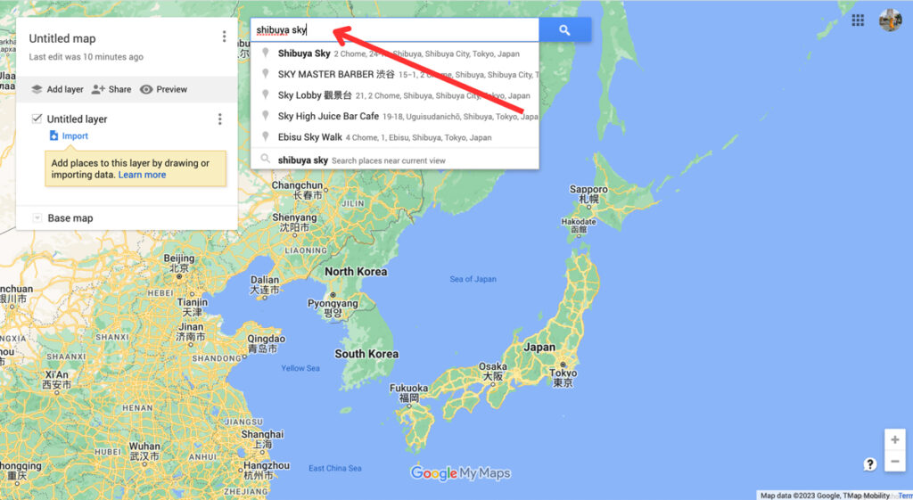 google maps planner