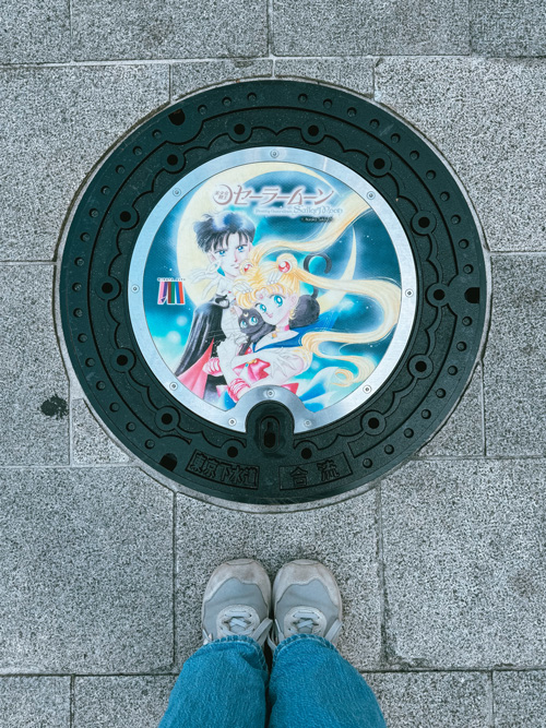 sailor moon manhole cover