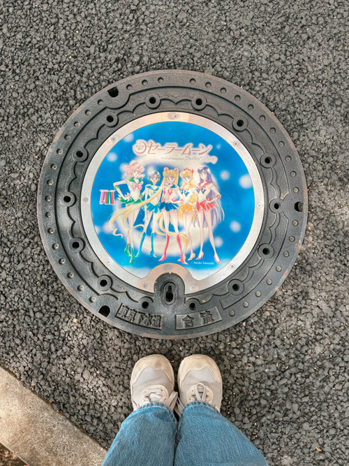 sailor moon manhole cover