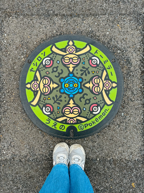 ueno park pokemon manhole cover