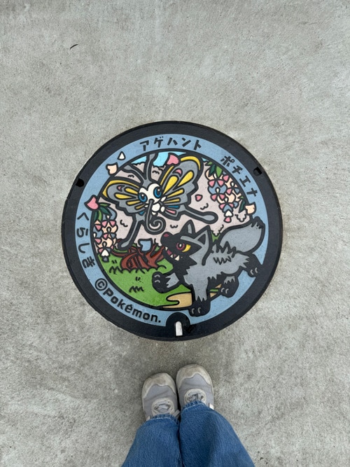pokemon manhole cover kurashiki