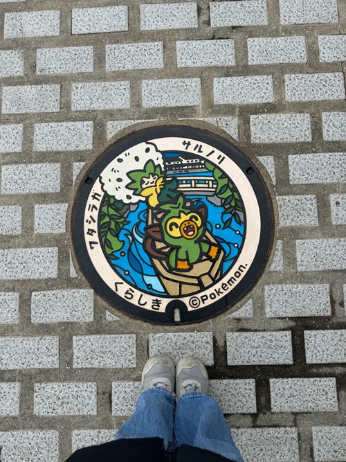 pokemon manhole cover kurashiki