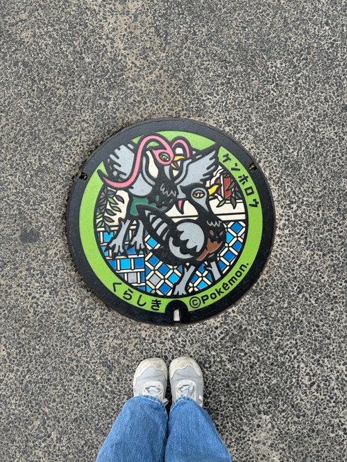 pokemon manhole cover kurashiki