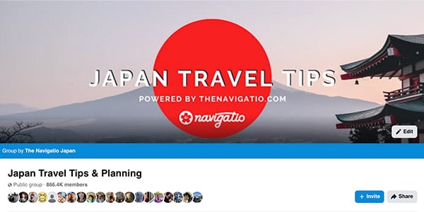 japan travel group facebook navigatio