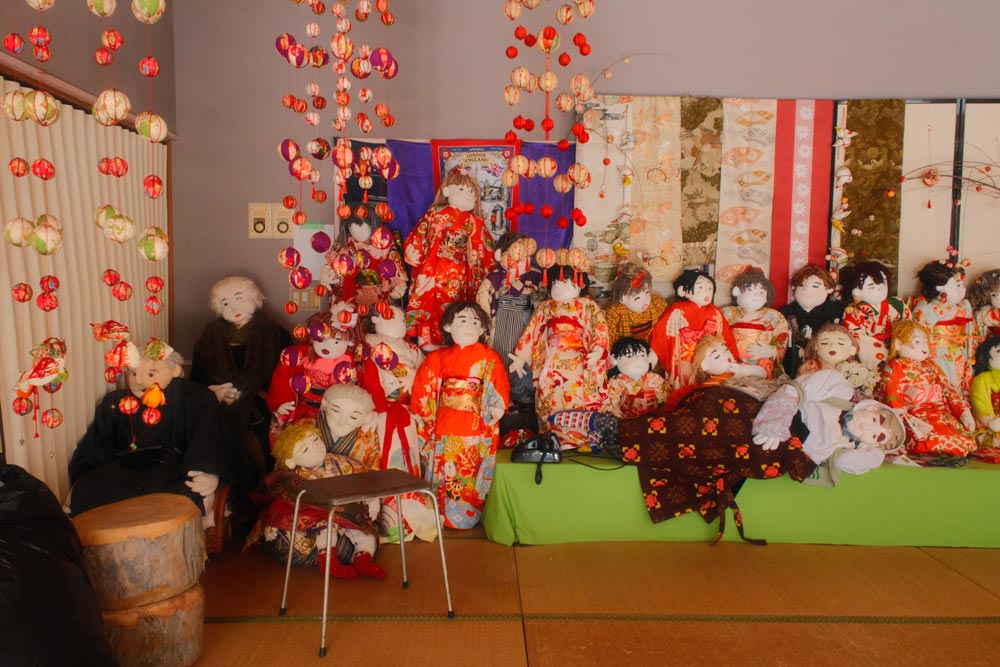 nagoro tourism information centre filled with scarecrows